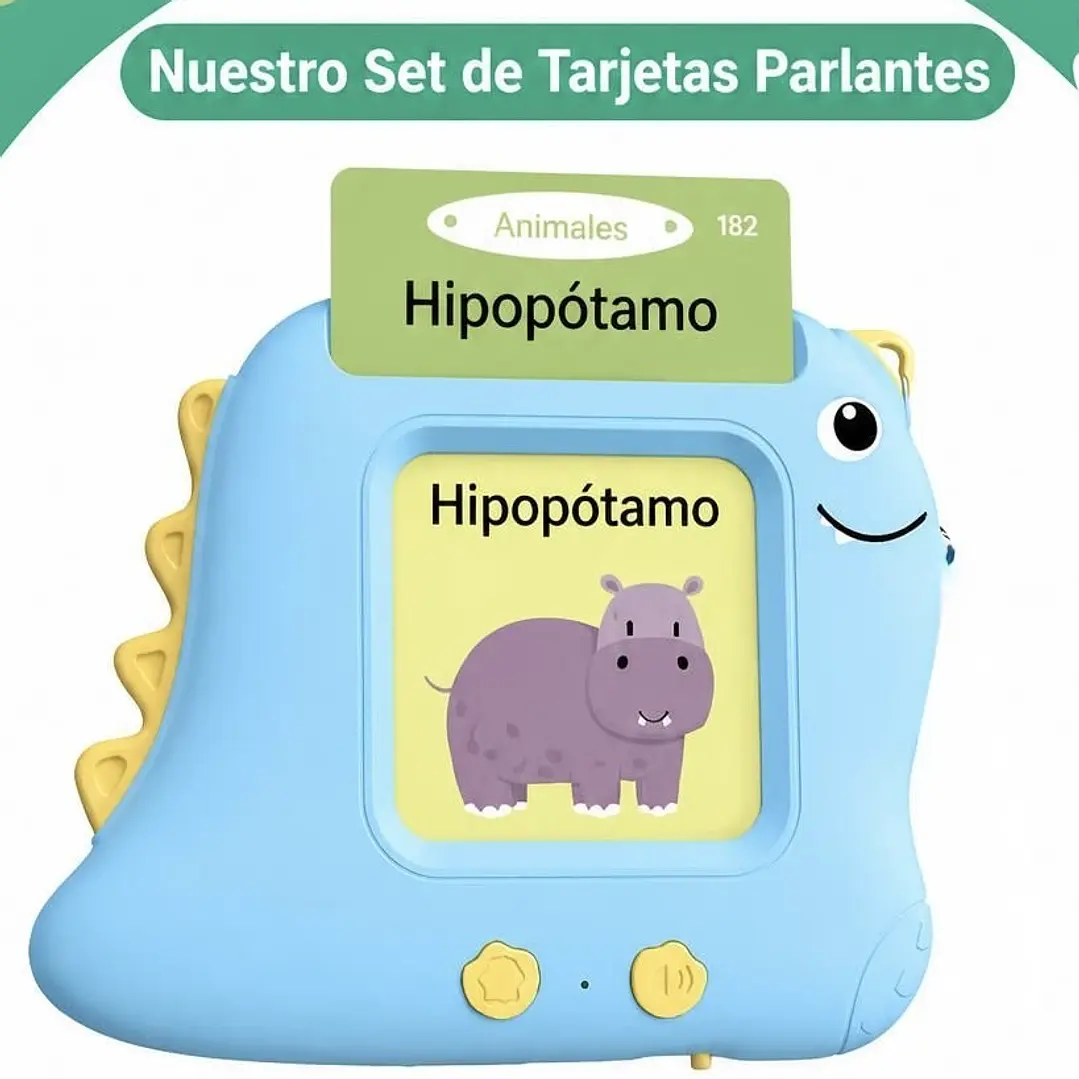 Dino Lector de Tarjetas Bilingüe Inglés -Español  1