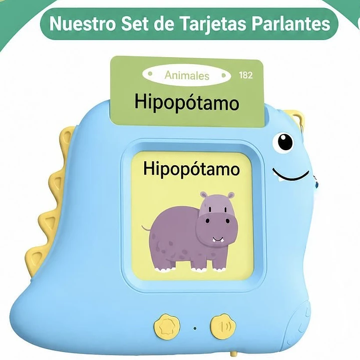 Dino Lector de Tarjetas Bilingüe Inglés -Español  1