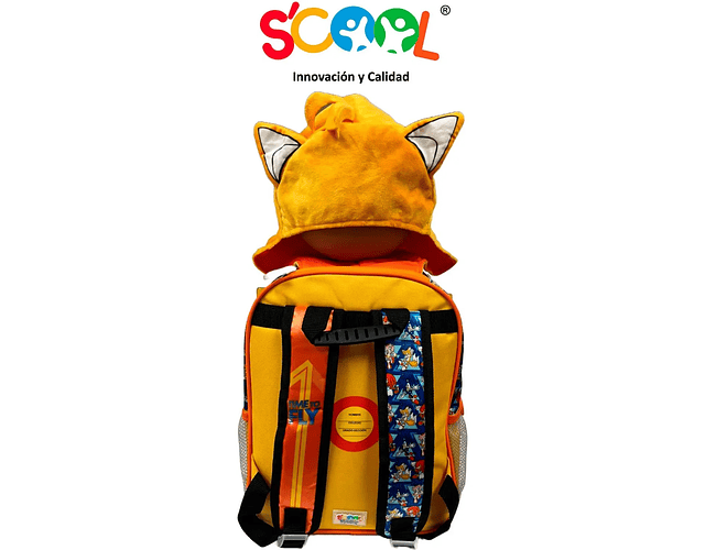 Mochila Kids 3D con Capucha Colitas