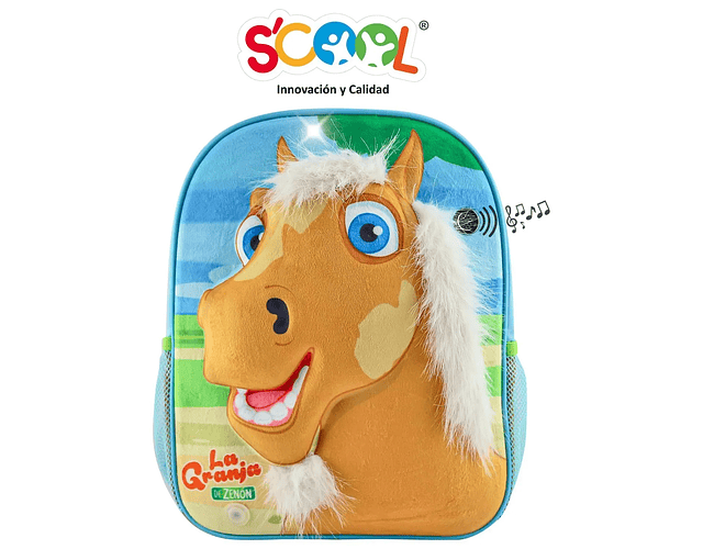 Mochila Kids 3D con luces y sonido Percherón