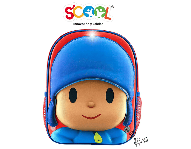 Mochila Kids 3D con luces y sonido Pocoyó