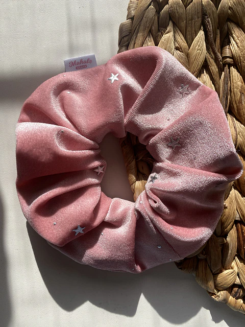 Colet terciopelo rosa con destellos