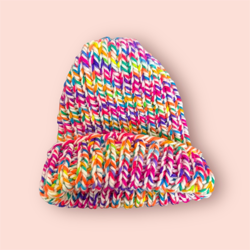 Beanie Blanco Arcoiris