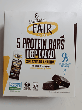 Fair Foods Protein Bar Deep Cacao 5 Unid.