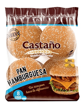 Pan Hamburguesa Castaño 8 Un