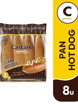 Pan Hot Dog Castaño 6 Un