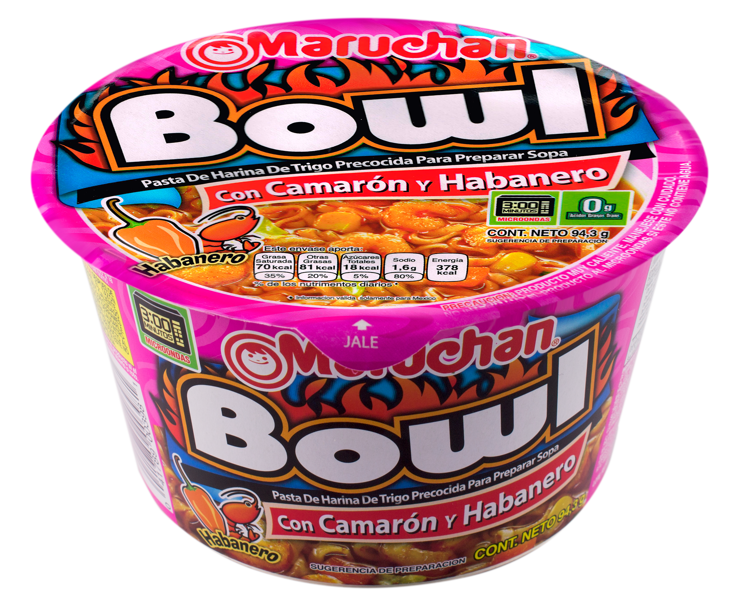 Bowl Camaron y Habanero Maruchan 