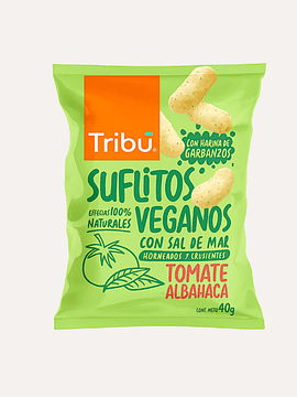 Tribu Suflitos Veganos Tomate Albahaca 40 grs
