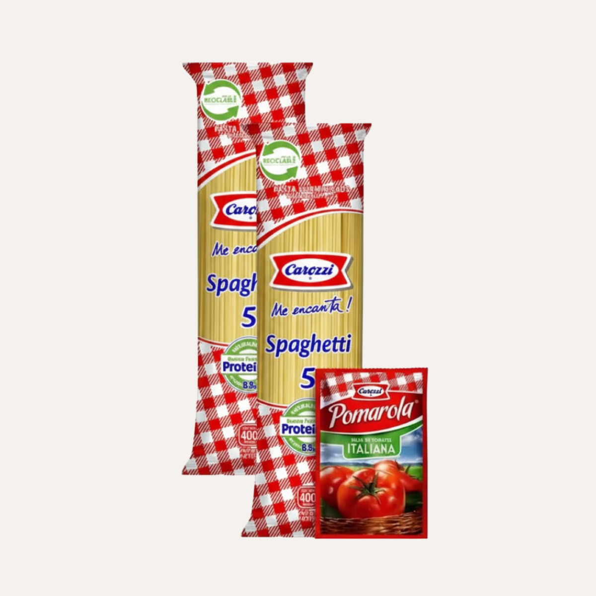 Pack 2 Spaghetti Carozzi + Salsa