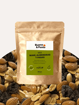 250 grs Mix Maní, Almendras y Pasas