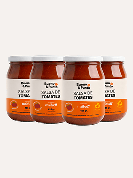 Pack 4 Salsas de Tomate Bueno & Punto 415 grs