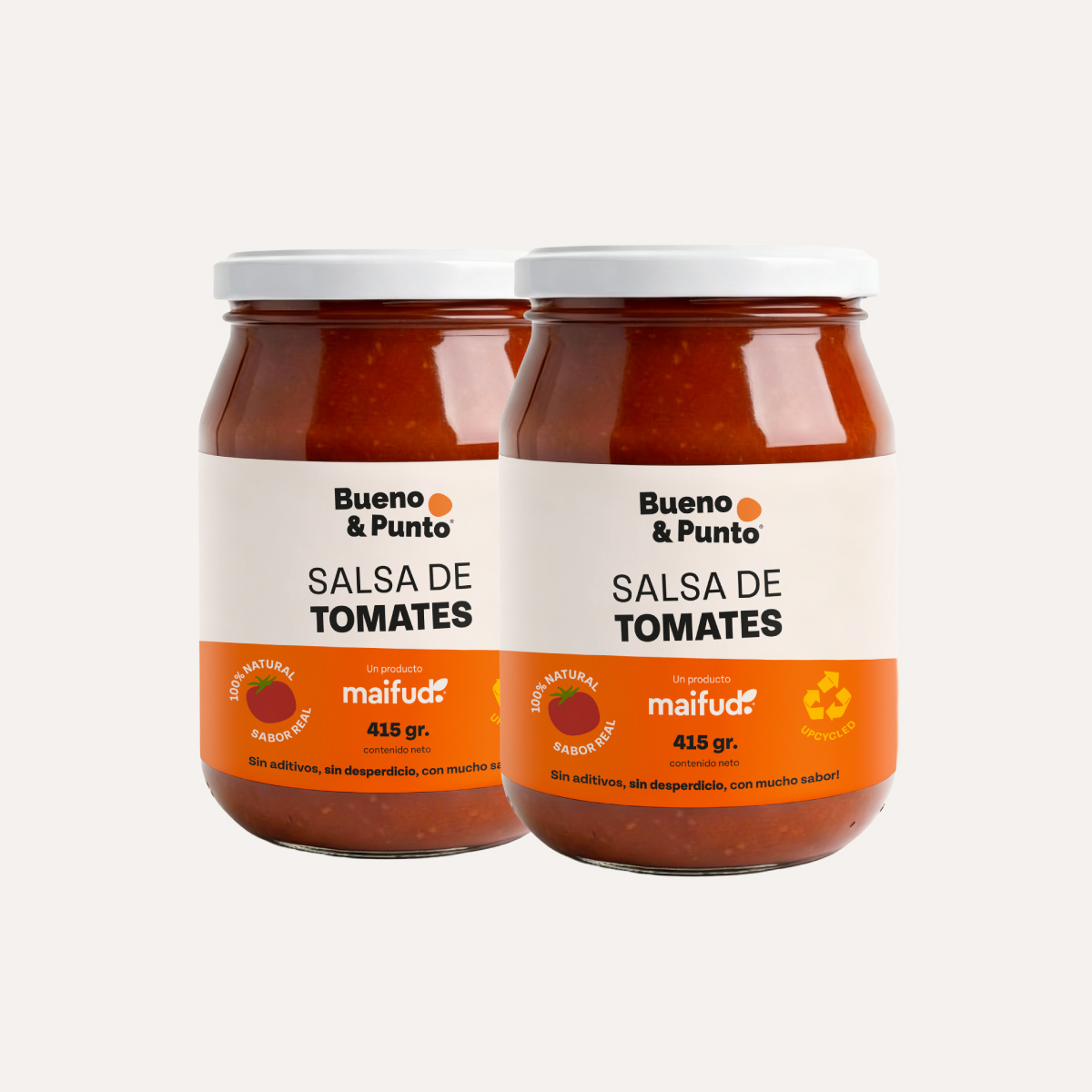 Pack 2 Salsas de Tomate Bueno & Punto 415 grs