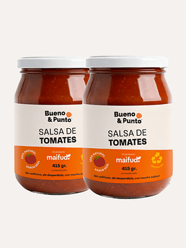 Pack 2 Salsas de Tomate Bueno & Punto 415 grs