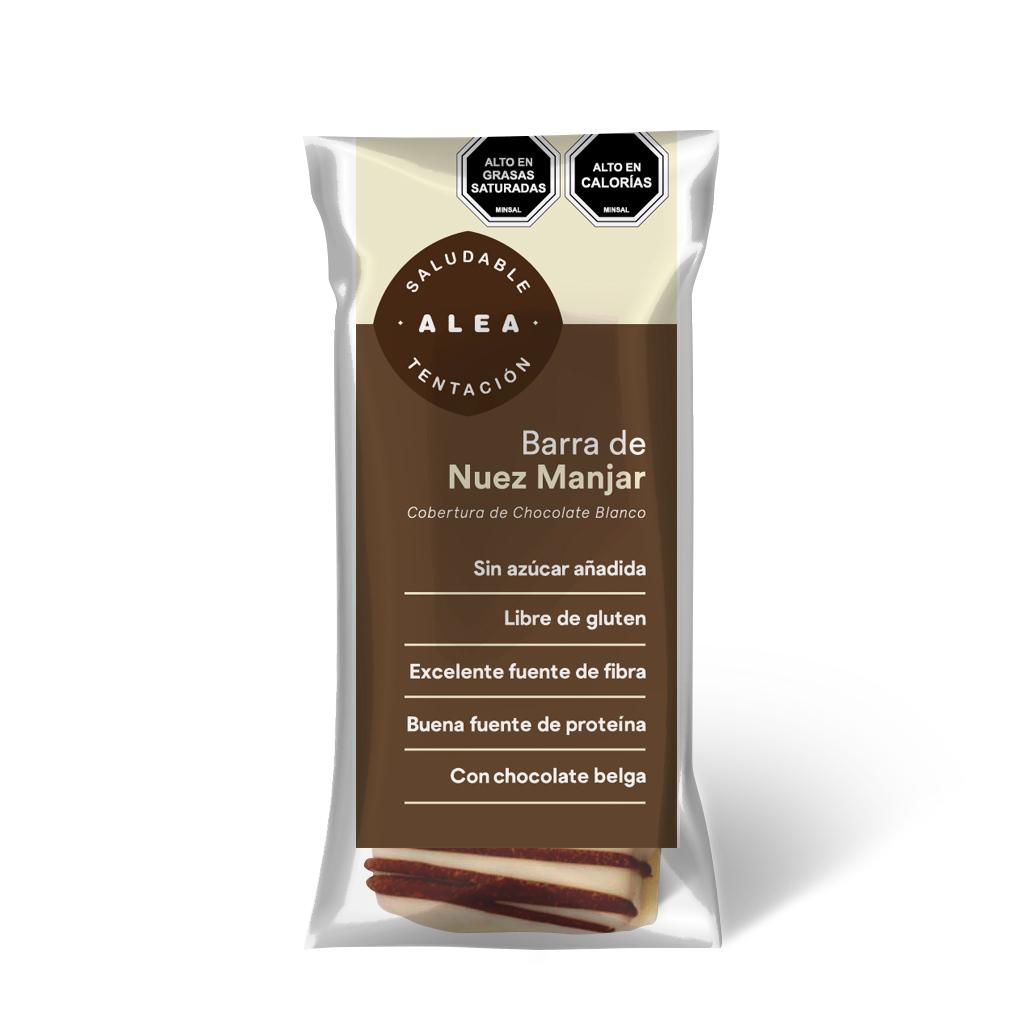 Barra Alea Nuez Manjar Chocolate Blanco 60 Grs
