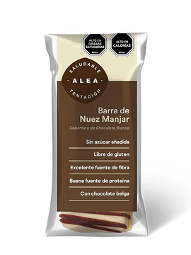 Barra Alea Nuez Manjar Chocolate Blanco 60 Grs