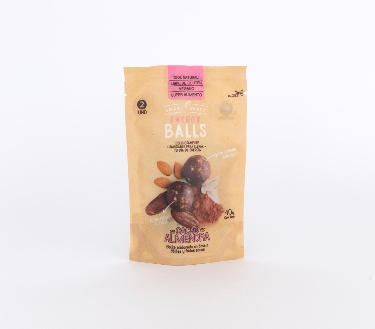 Energyballs Cacao Almendras 40 Grs