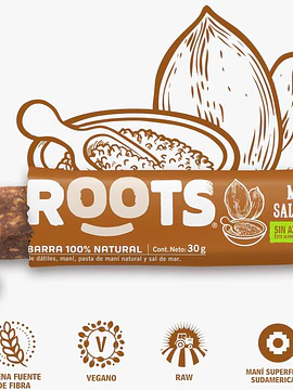 Barra Roots Maní & Sal De Mar 30 Grs