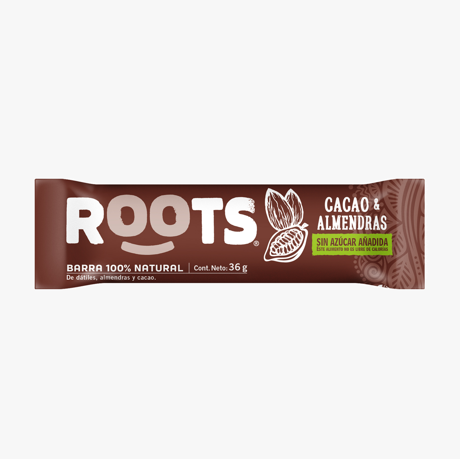 Barra Roots Cacao & Almendras 30 Grs