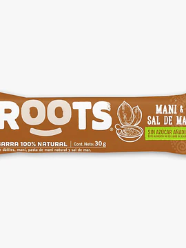 Barra Roots Maní & Sal De Mar 30 Grs