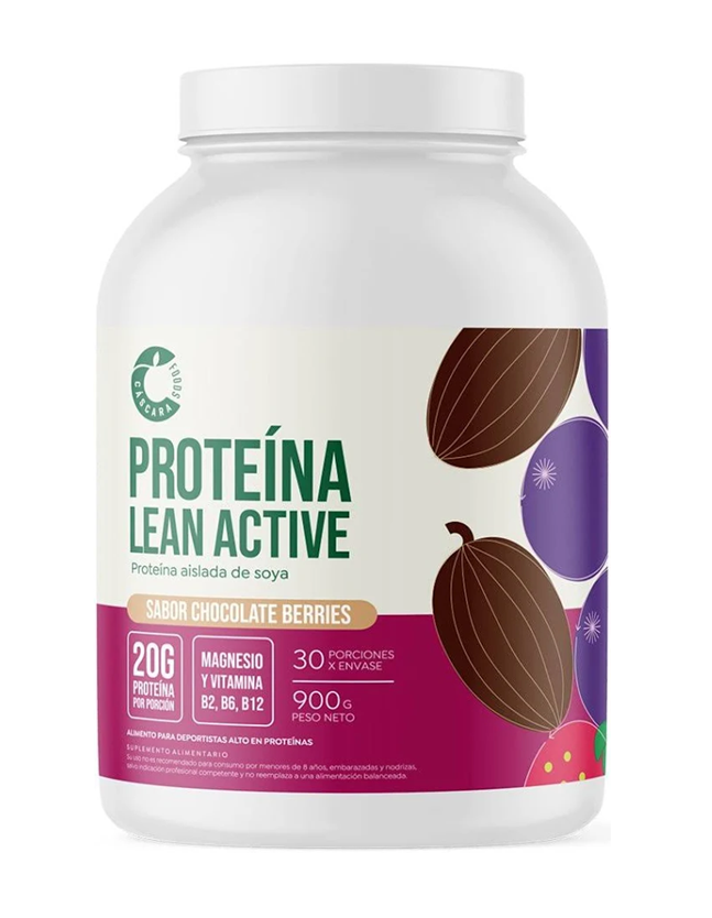 Cáscara Foods Proteina Lean Active Chocolate Berries 900 grs