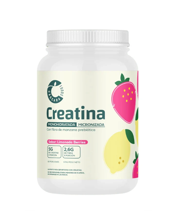 Cáscara Foods Creatina Sabor Limonada Berries 570 grs