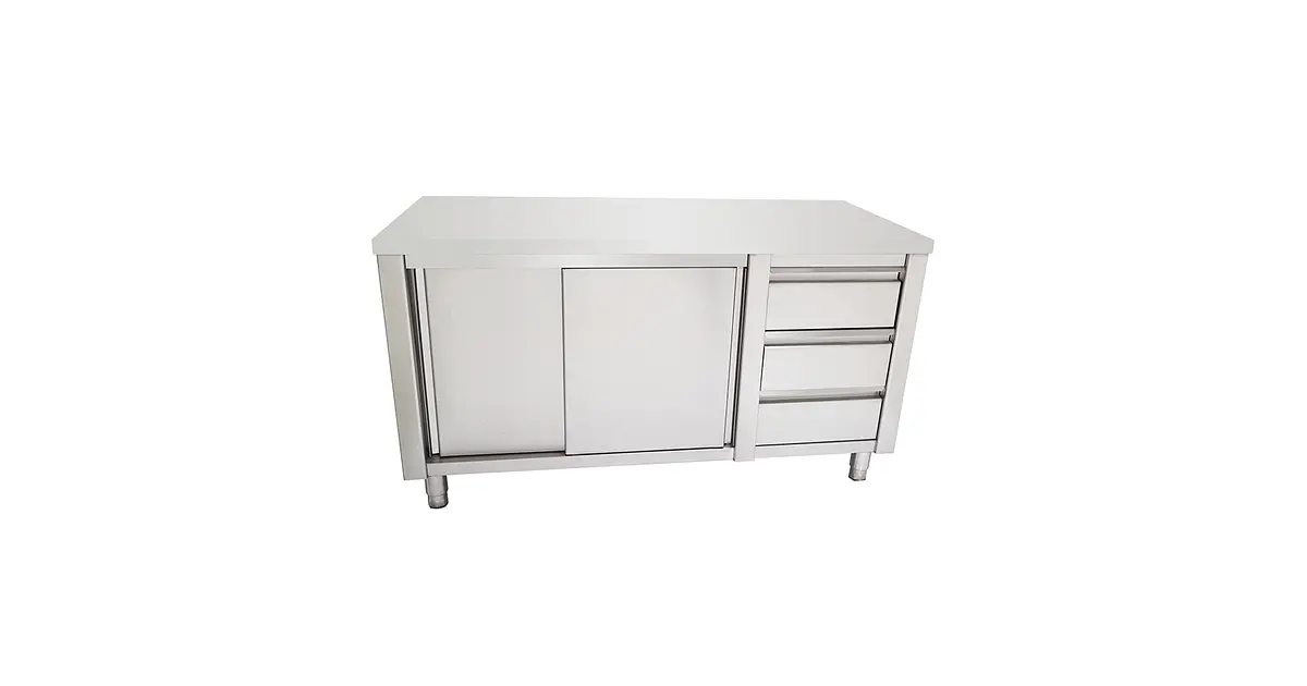 Meson cerr. 3 cajones 1500x600x850mm - Retaildigital.cl
