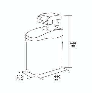 Ablandador de agua 12 lt.