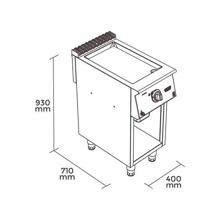 PLANCHA  400  C/MUEBLE GLP 2