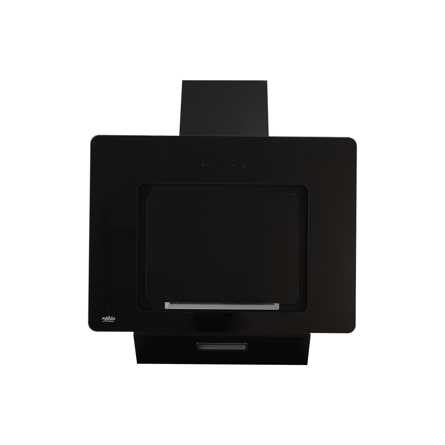 CAMPANA VIDRIO NEGRO CONTROL BOTON 60CM - Retaildigital.cl