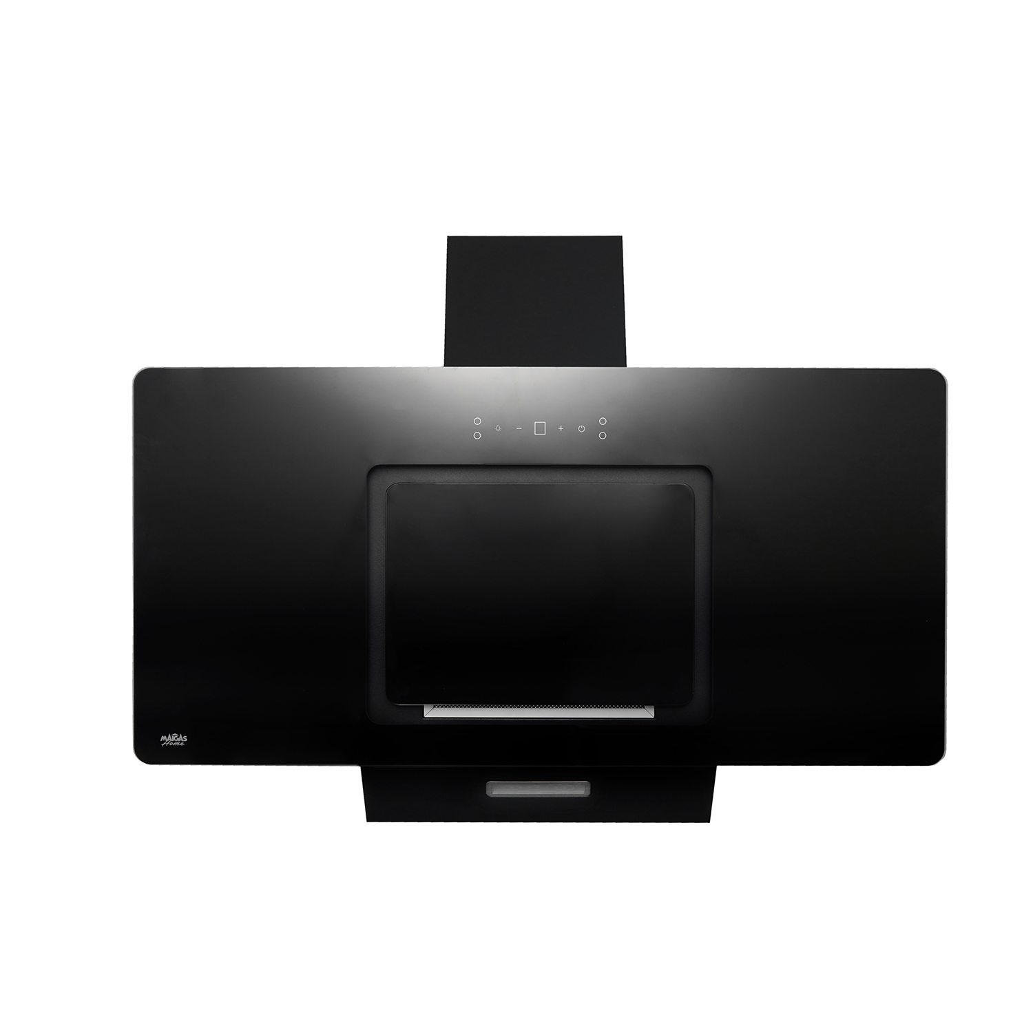 CAMPANA VIDRIO NEGRO CONTROL BOTON 90CM - Retaildigital.cl