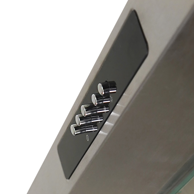 CAMPANA FRENTE INOX 3 VEL CONTROL BOTON 4