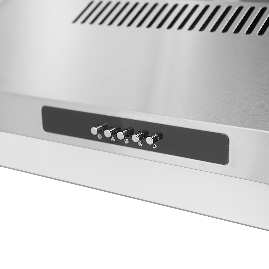 CAMPANA FRENTE INOX 3 VEL CONTROL BOTON 5