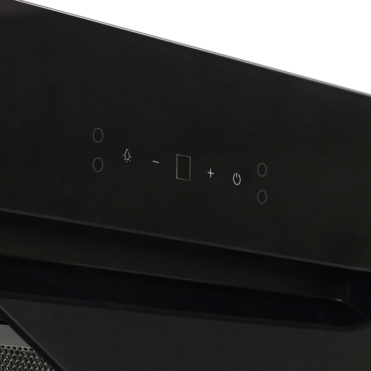 CAMPANA VIDRIO NEGRO CONTROL BOTON 90CM 6