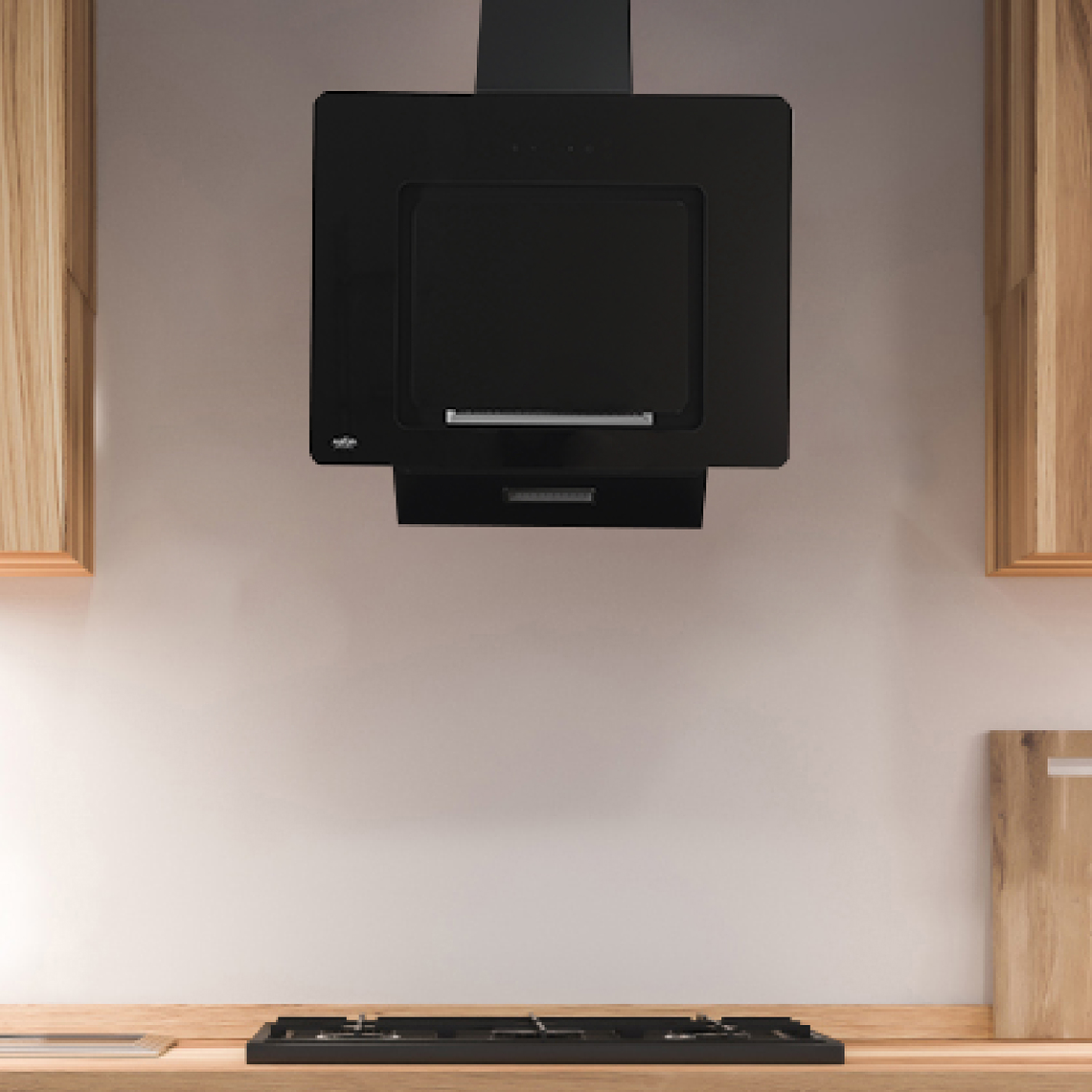 CAMPANA VIDRIO NEGRO CONTROL BOTON 60CM 7