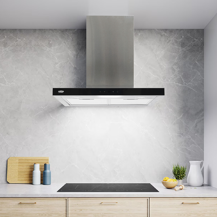 CAMPANA RECTANGULAR TOUCH FRENTE INOX 60CM 7