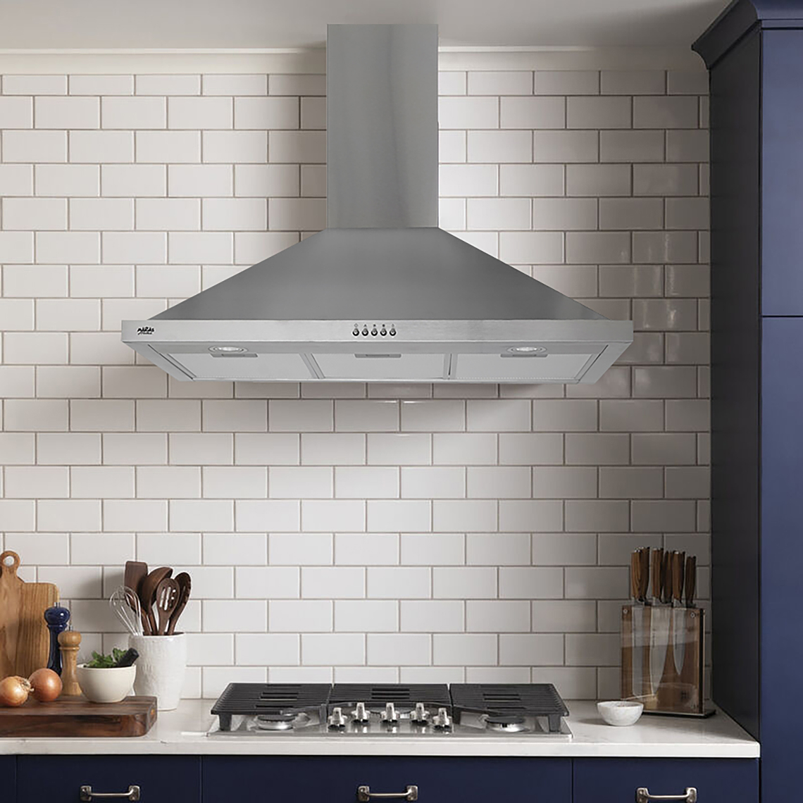 CAMPANA PIRAMIDAL INOX CONTROL BOTON 90CM 7