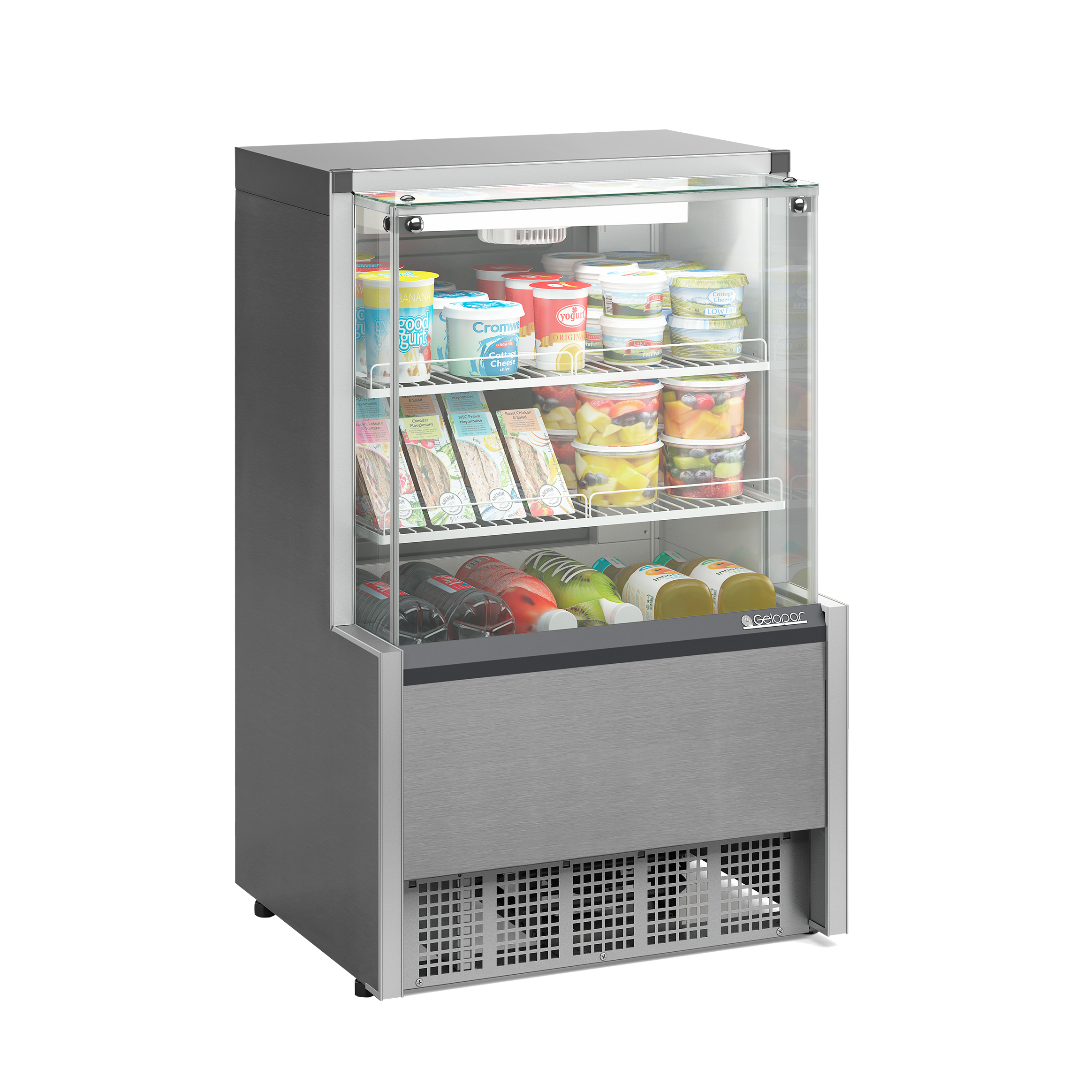 Vitrina mural refrigerada 750 mm. Gris - Retaildigital.cl