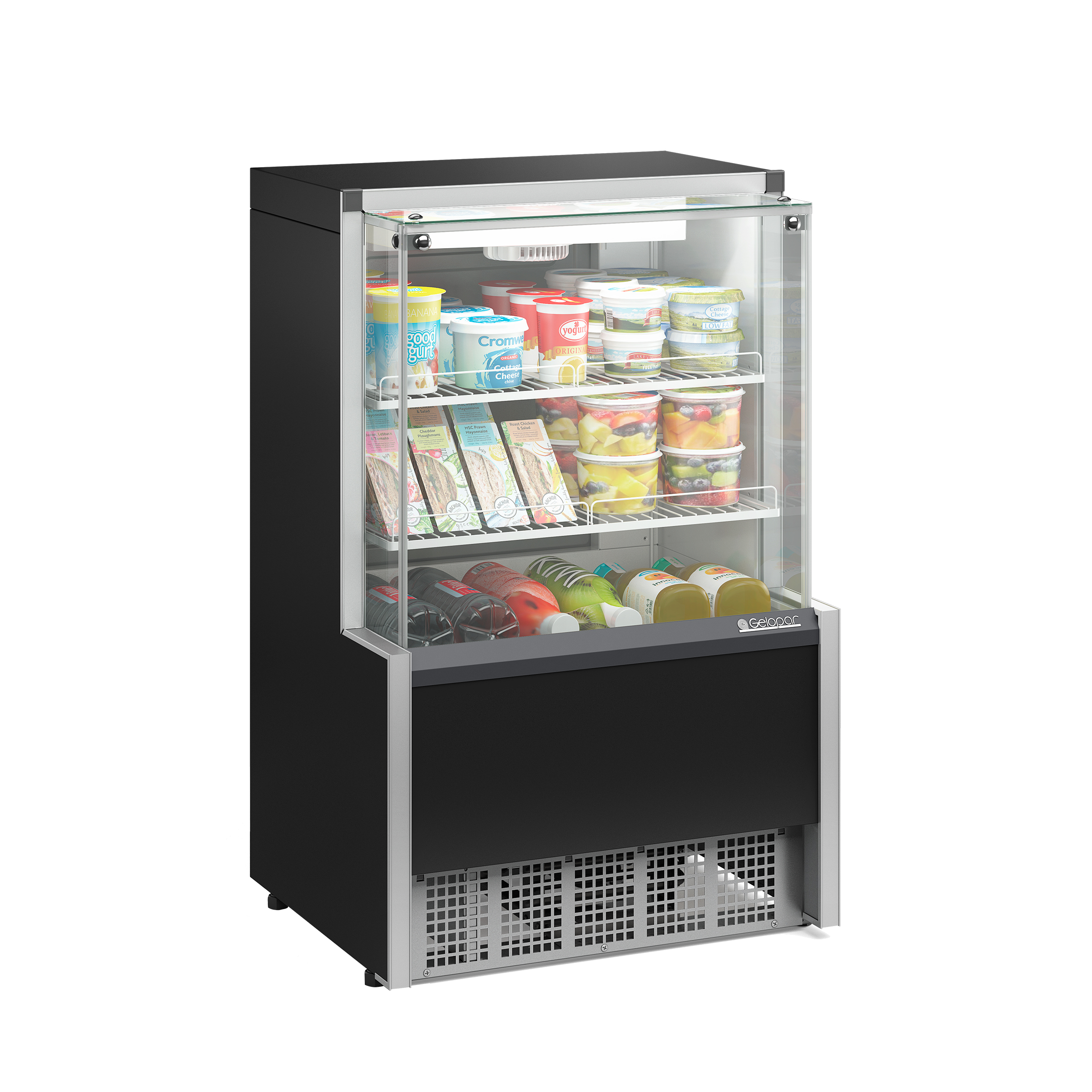 Vitrina mural refrigerada 750 mm. Negra - Retaildigital.cl