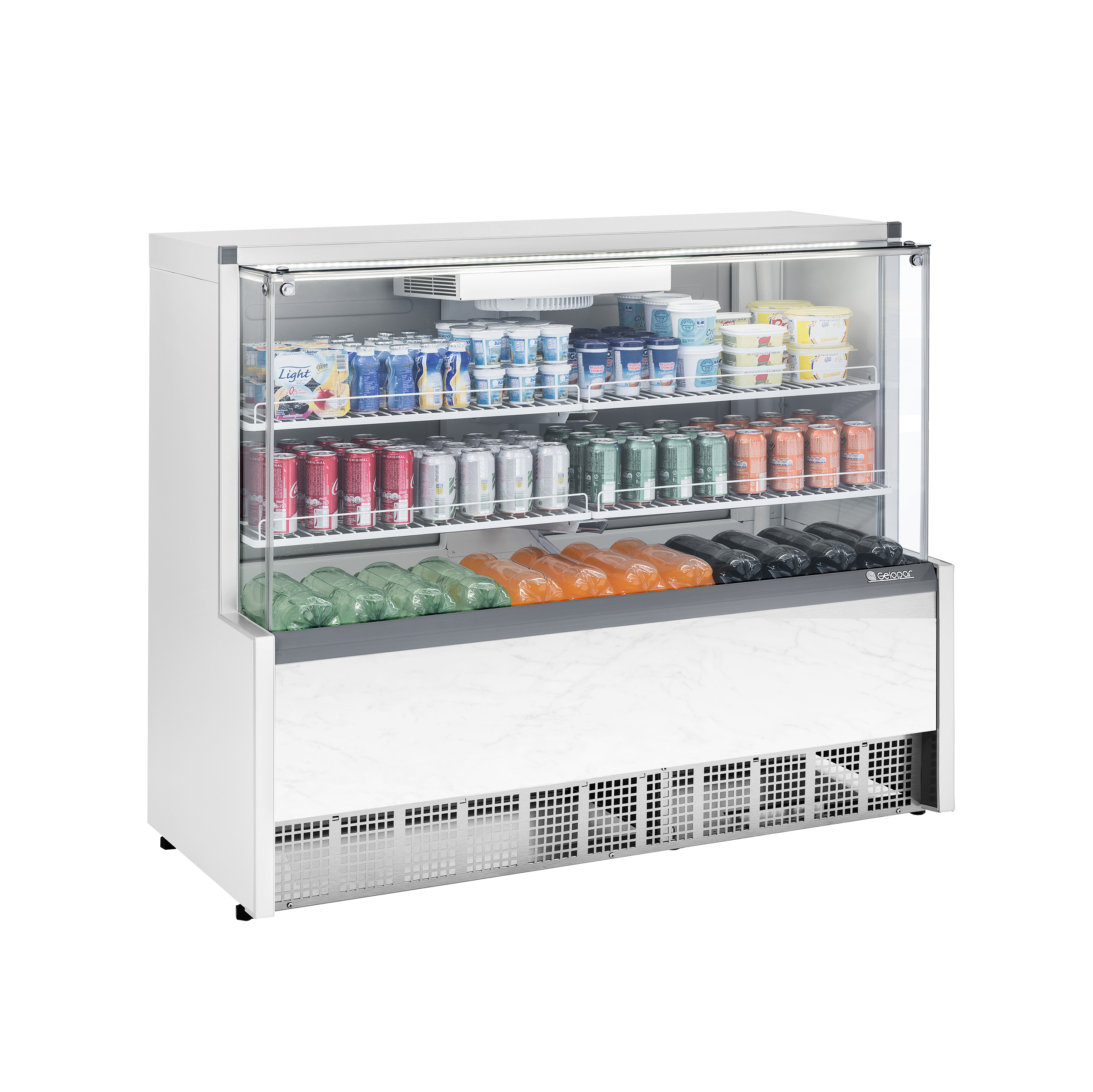 Vitrina Mural refrigerado 1.400 mm.  Blanca - Retaildigital.cl