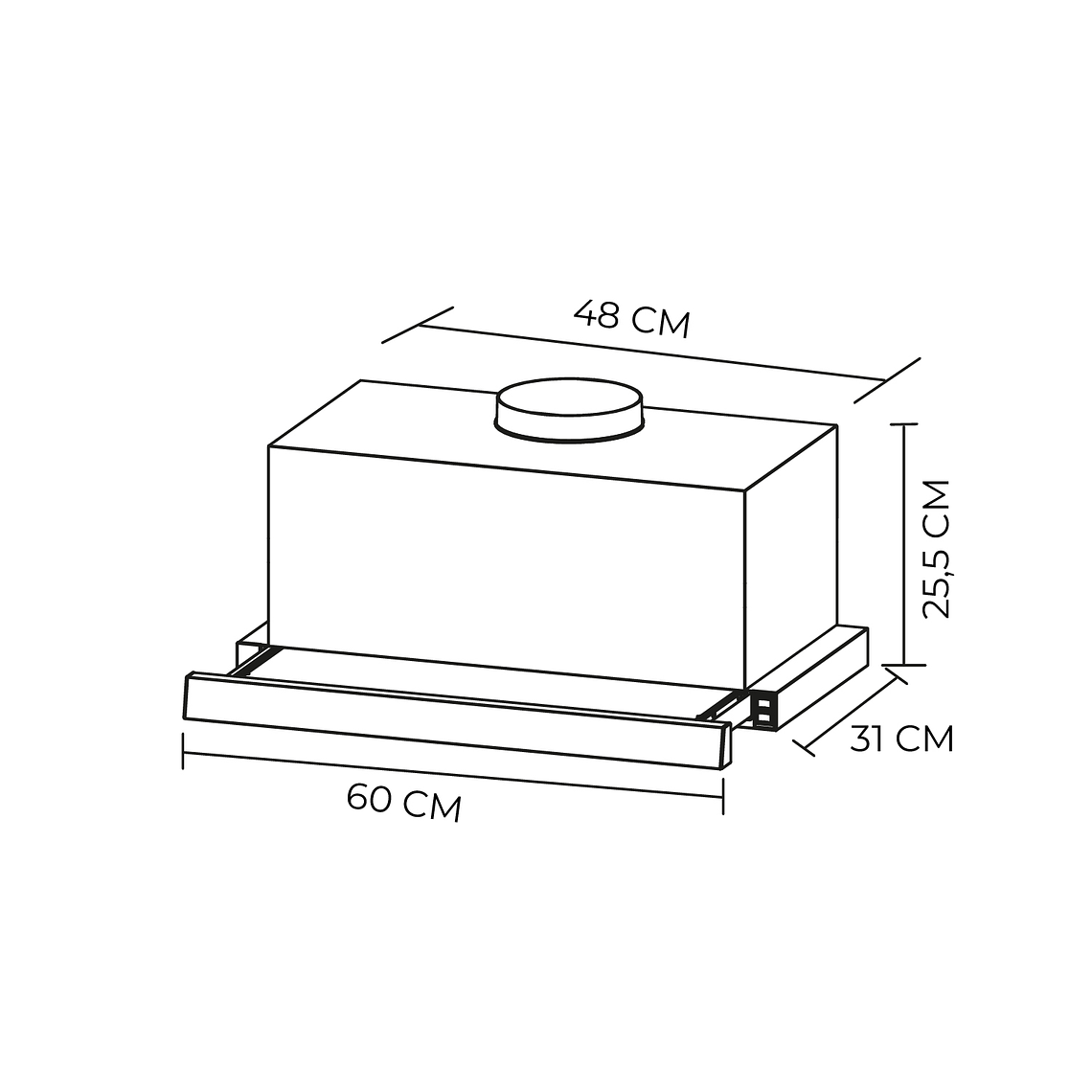CAMPANA RETRACTIL AUTOMATICA GRIS 9