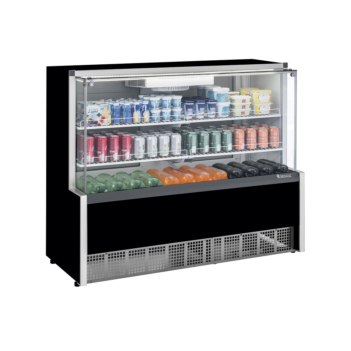 Vitrina Mural refrigerado 1.400 mm.  Negra 1