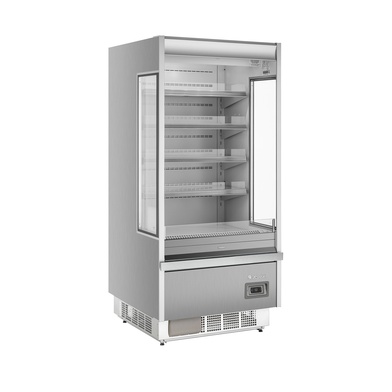 Expositor Mural refrigerado  900 mm. Gris - Retaildigital.cl