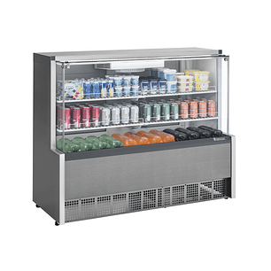 Vitrina Mural refrigerado 1.400 mm.  Gris