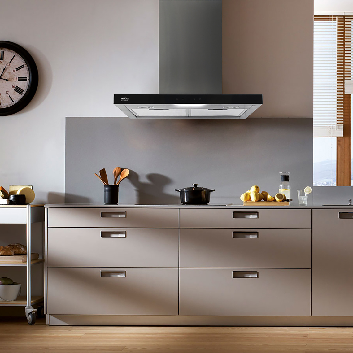 CAMPANA RECTANGULAR TOUCH FRENTE INOX 90CM 7