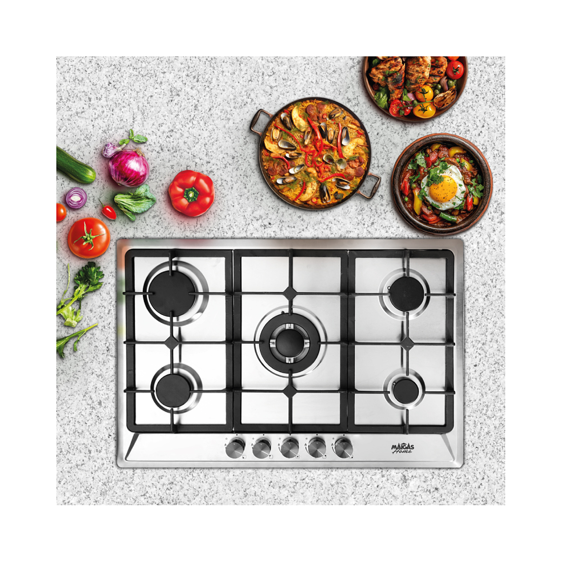 ENCIMERA A GAS 5 QUEMADORES - HBS5706 2