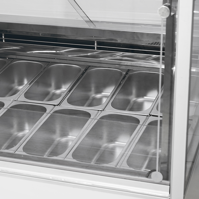 Vitrina para Helados 12 x 5 lt. Blanca 5