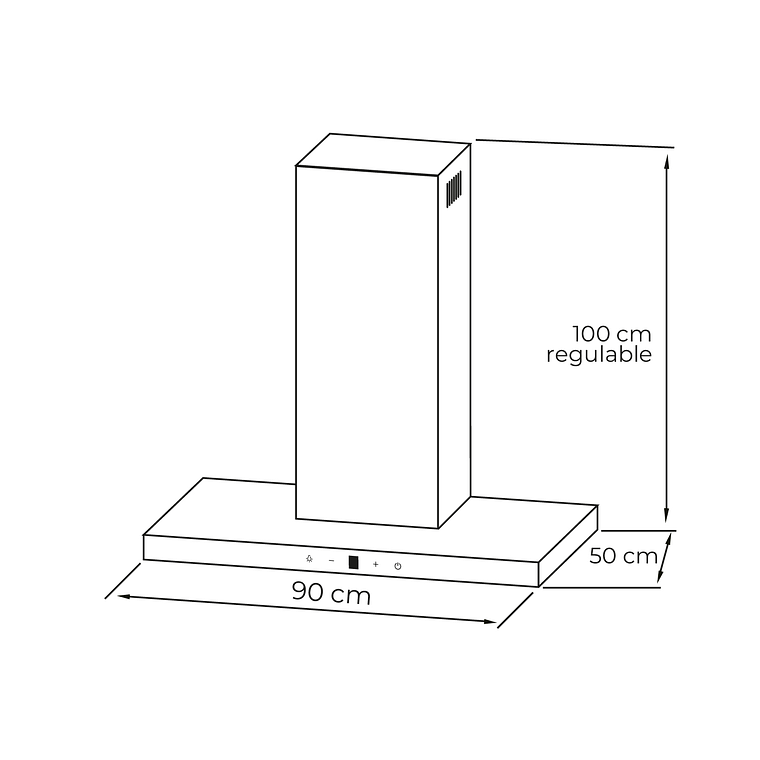CAMPANA TOUCH PLACA INFERIOR V/NEGRO 9