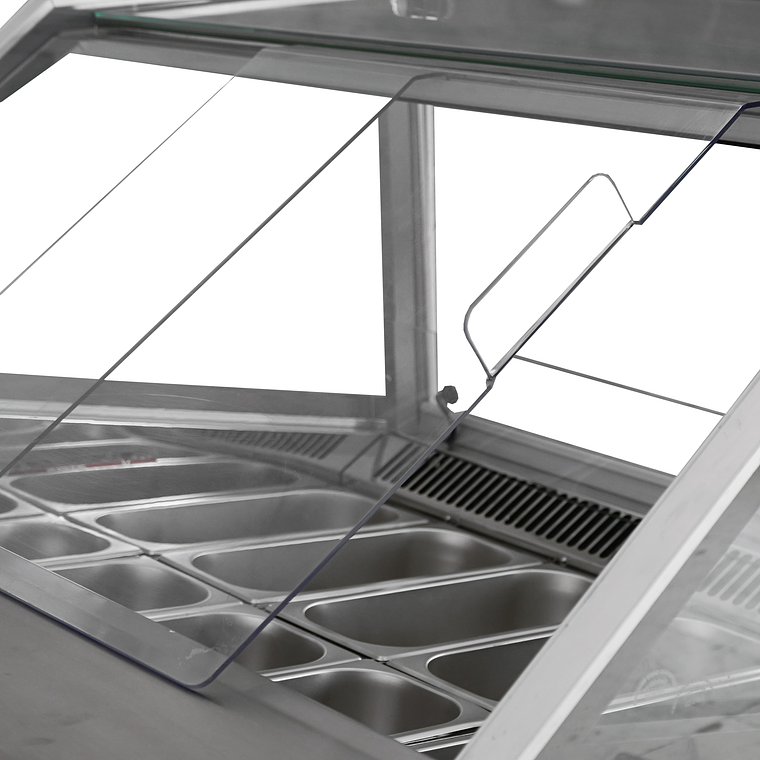 Vitrina para Helados 12 x 5 lt. Blanca 8