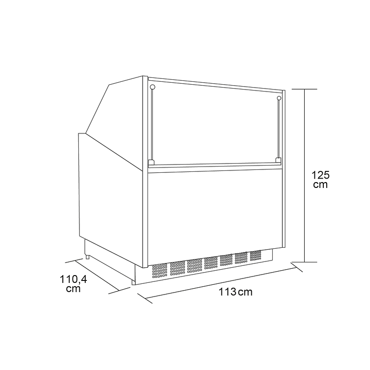 Vitrina para Helados 12 x 5 lt. Blanca 9