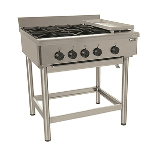 Anafe 4 parrillas 30x30 cm. + Chq. GN